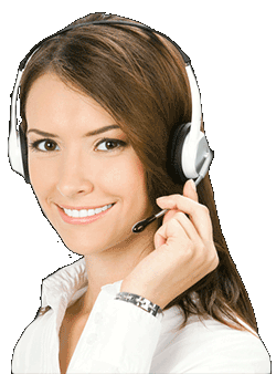 Support agent wearing a headset, ready to help